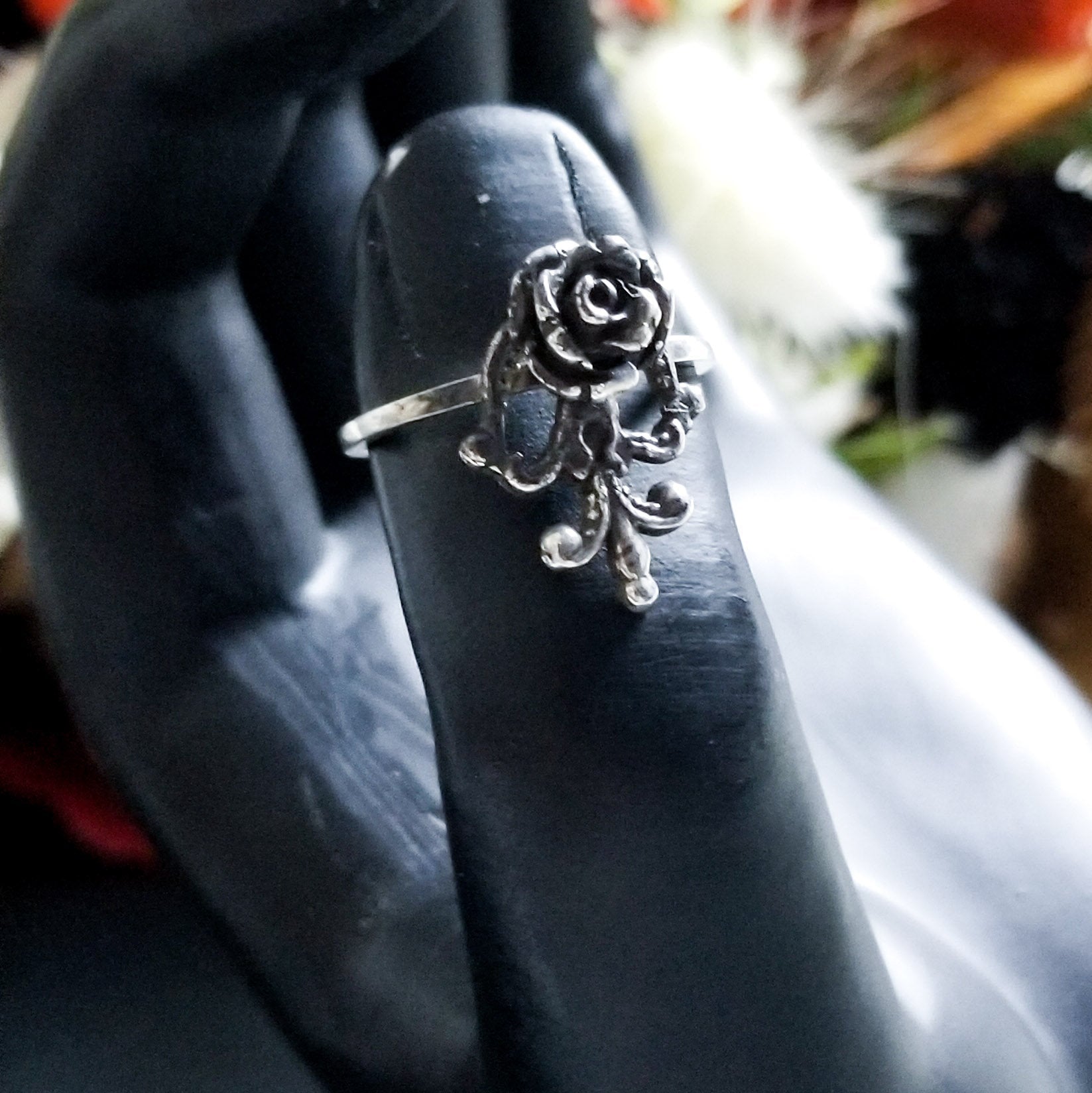 Victorian Rose and Lace Ring-Ring-Inchoo Bijoux-Inchoo Bijoux