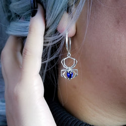 Collection of Cobalt Blue Spider Hoops - Inchoo Bijoux in a gallery layout