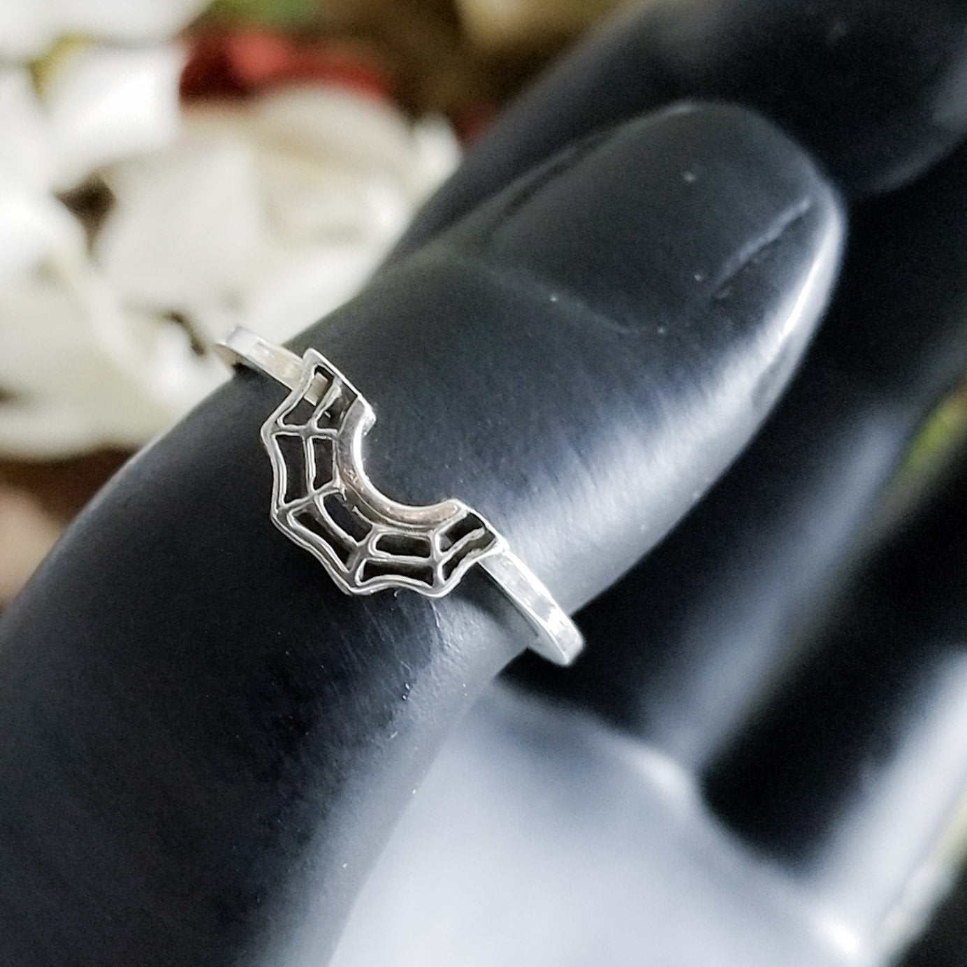 Collection of Stackable Spider Web Ring - Inchoo Bijoux in a gallery layout