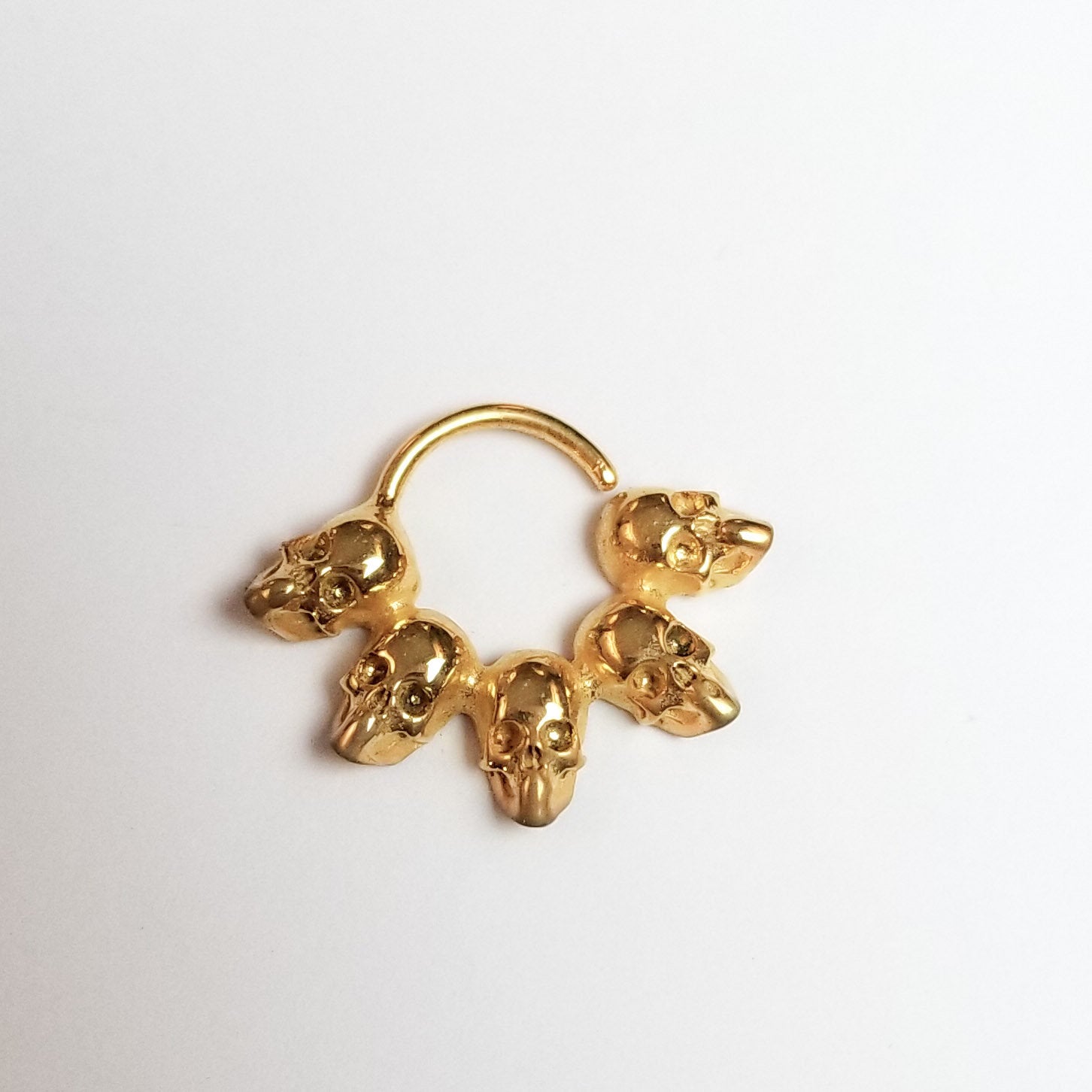 Collection of 14K Yellow Gold Statement Skull Septum-Septum-Inchoo Bijoux-Inchoo Bijoux in a gallery layout