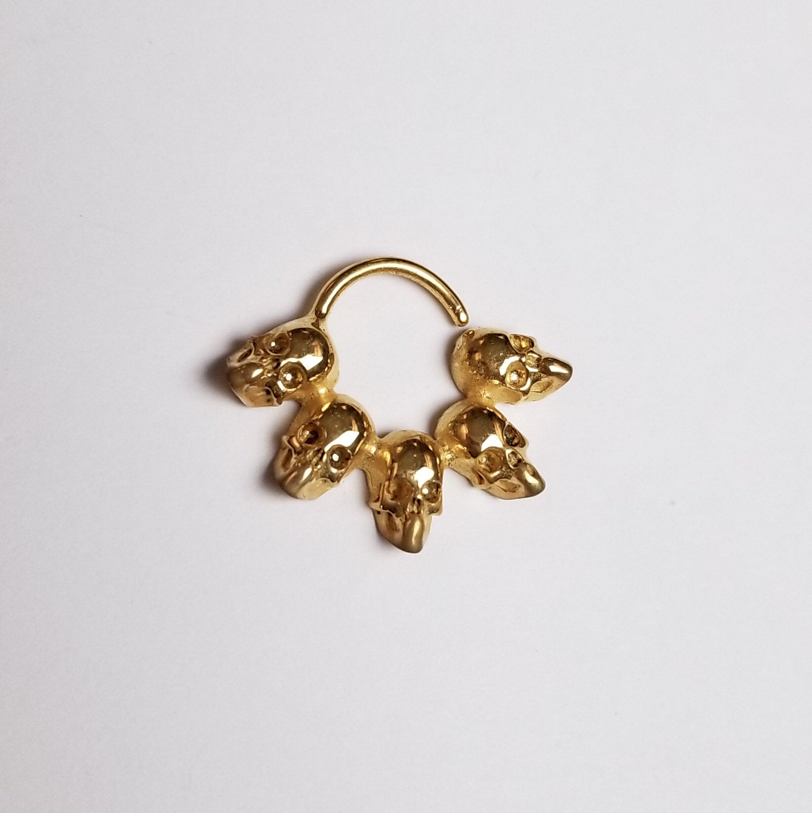 Collection of 14K Yellow Gold Statement Skull Septum-Septum-Inchoo Bijoux-Inchoo Bijoux in a gallery layout