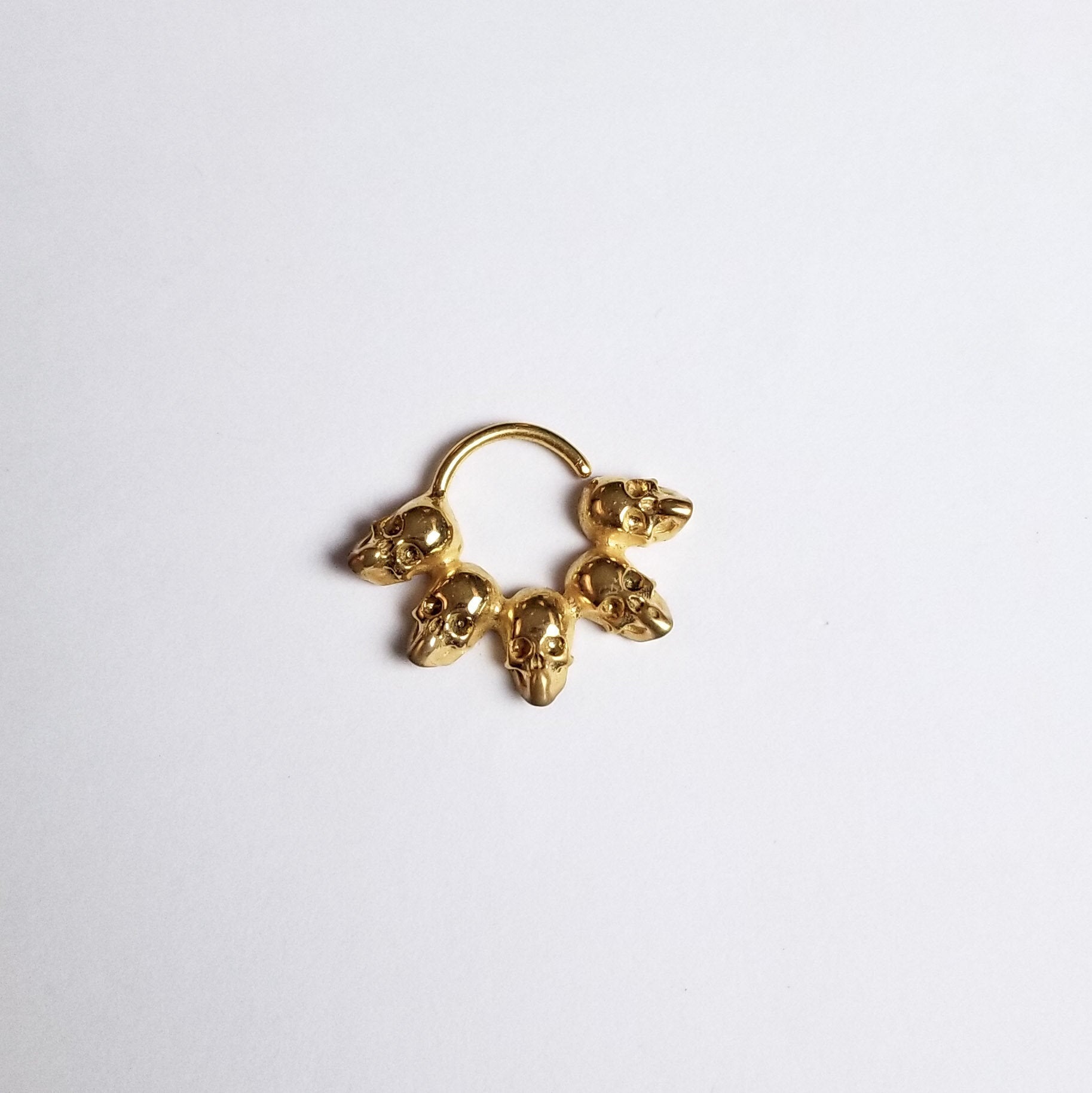 Collection of 14K Yellow Gold Statement Skull Septum-Septum-Inchoo Bijoux-Inchoo Bijoux in a gallery layout