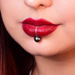 Collection of Black Dark Pearl Fake Lip Ring - Inchoo Bijoux in a gallery layout