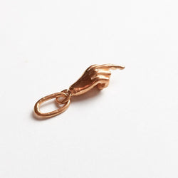 Collection of Rose Gold Middle Finger Pendant Charm 10K - 14K - Inchoo Bijoux in a gallery layout