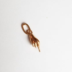 Collection of Rose Gold Middle Finger Pendant Charm 10K - 14K - Inchoo Bijoux in a gallery layout