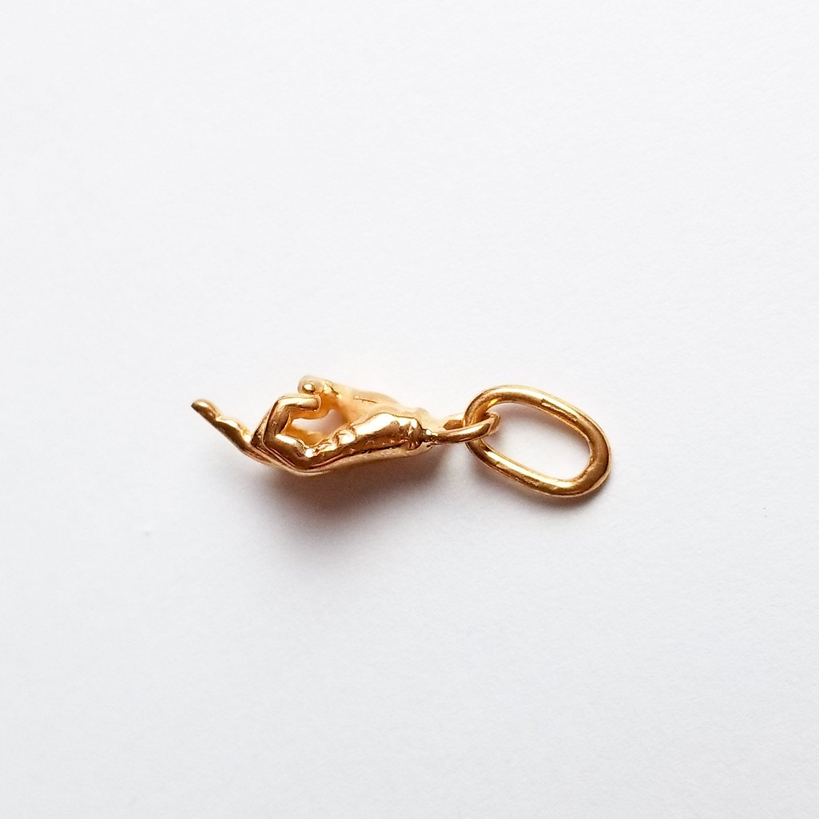 Collection of Rose Gold Middle Finger Pendant Charm 10K - 14K - Inchoo Bijoux in a gallery layout