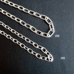 Collection of Massive Sterling Silver 5mm Cable Chain - Inchoo Bijoux in a gallery layout