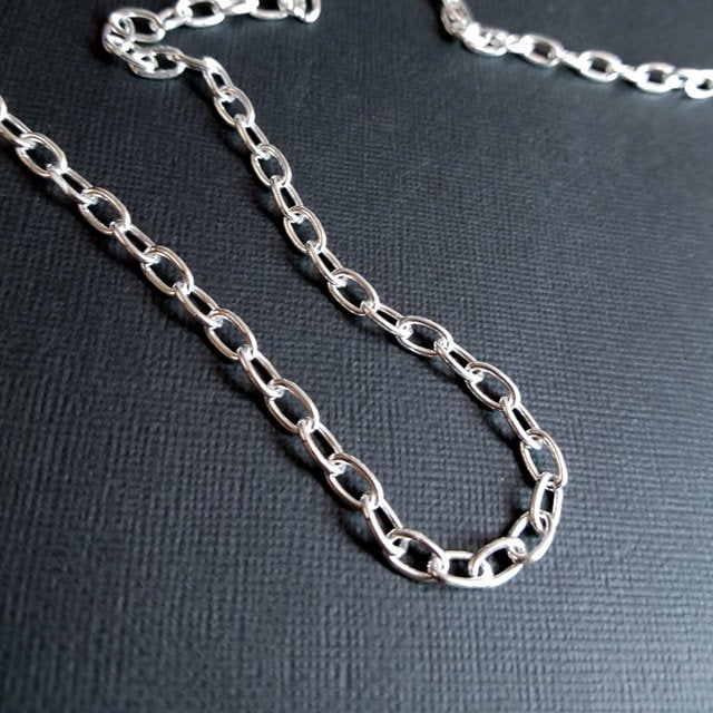 Collection of Massive Sterling Silver 5mm Cable Chain - Inchoo Bijoux in a gallery layout