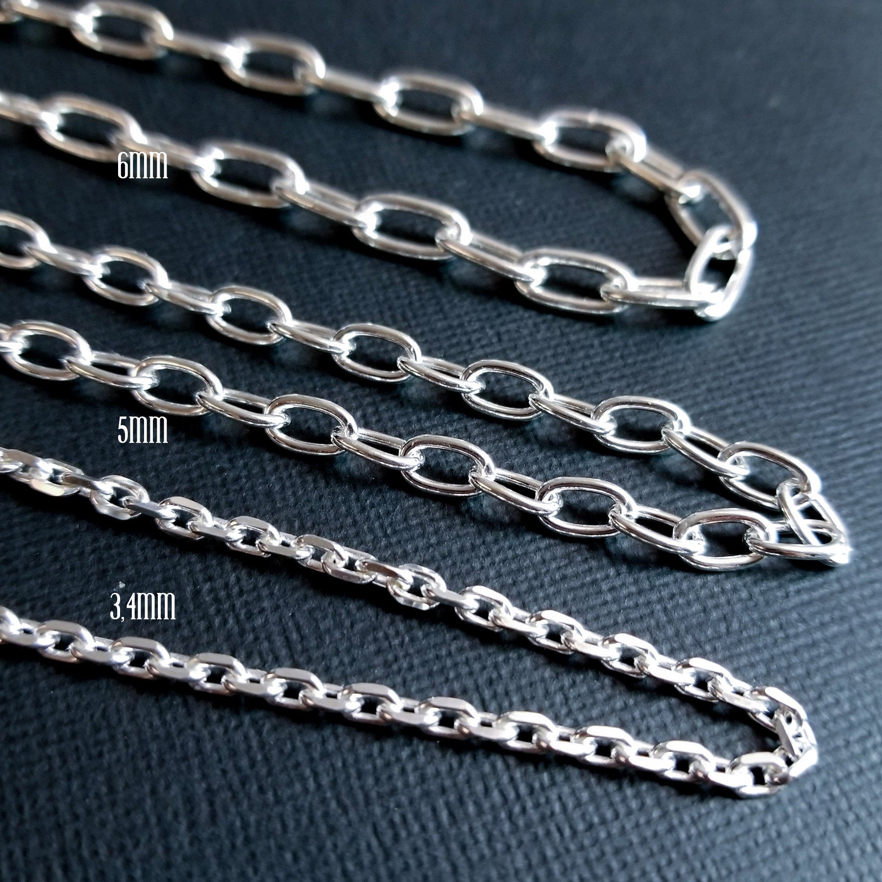 Massive Sterling Silver 6mm Cable Chain — Inchoo Bijoux