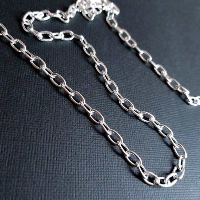 Collection of Massive Sterling Silver 5mm Cable Chain - Inchoo Bijoux in a gallery layout