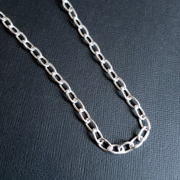 Collection of Massive Sterling Silver 5mm Cable Chain - Inchoo Bijoux in a gallery layout