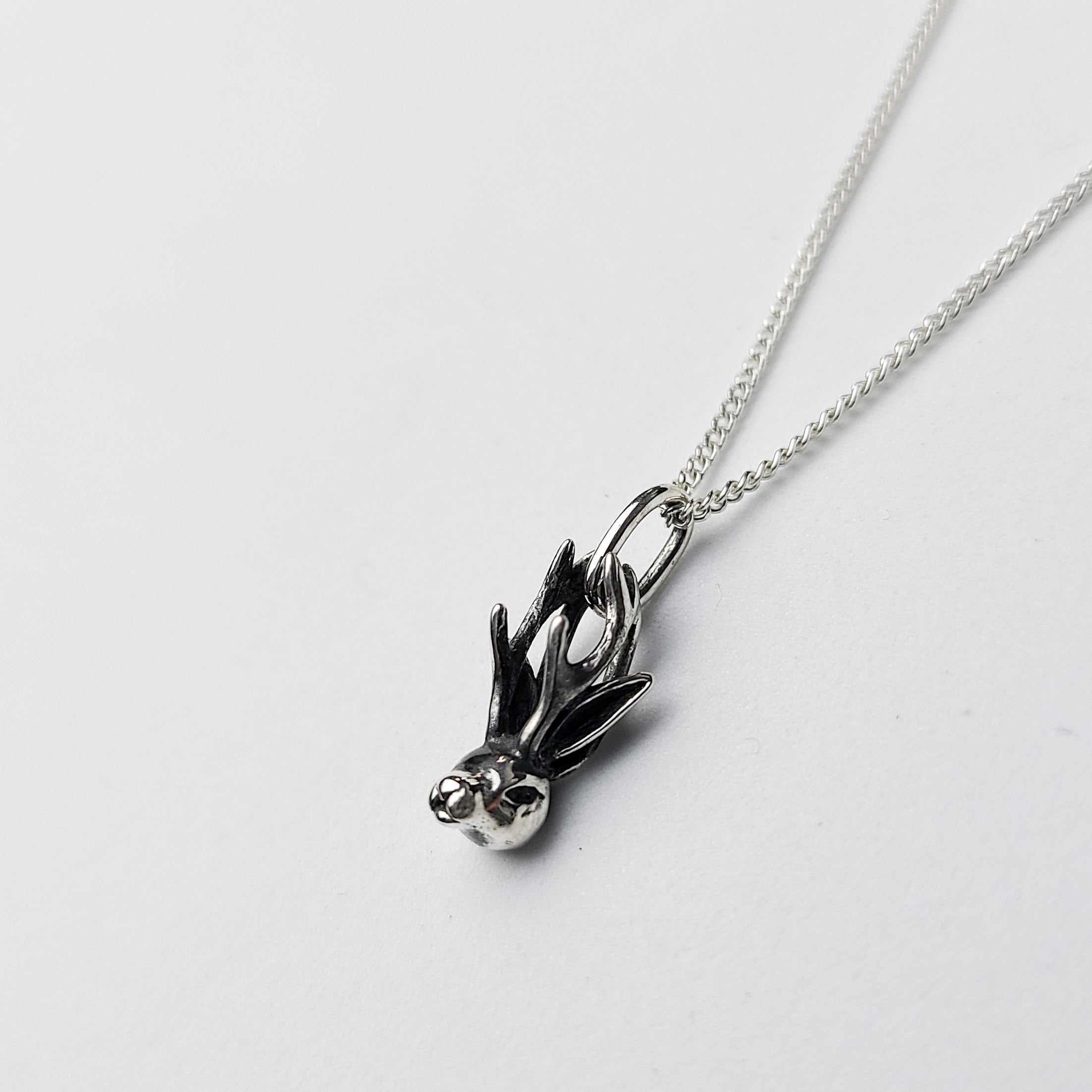 Collection of Silver Jackalope Pendant in a gallery layout