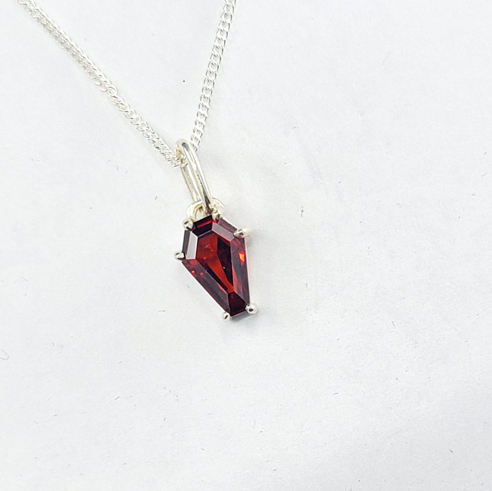 Blood Red Coffin Pendant 6x9
