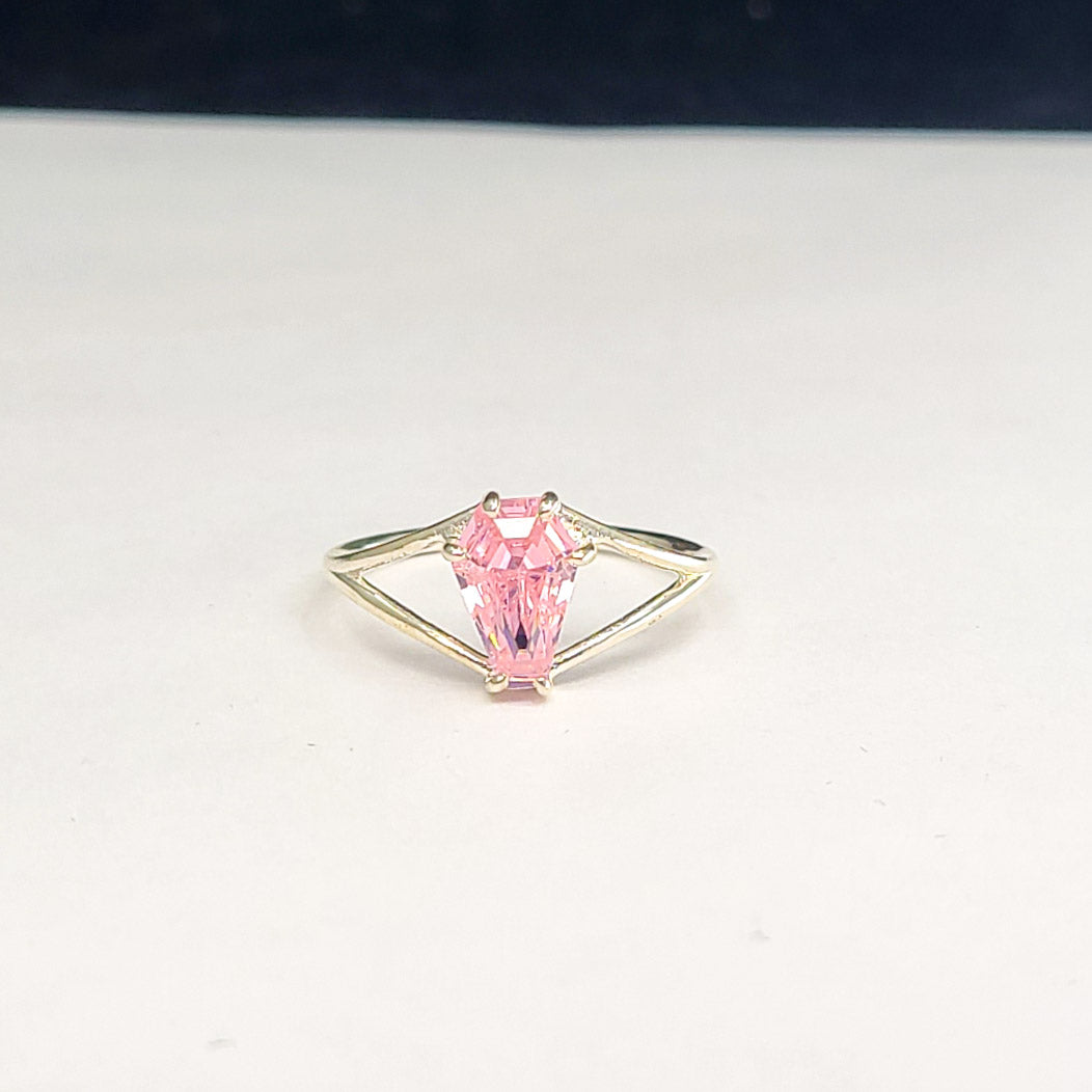 Collection of Cute Pink Coffin Ring in a gallery layout