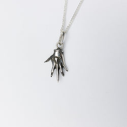 Collection of Small Silver Palmistry Hand Pendant in a gallery layout