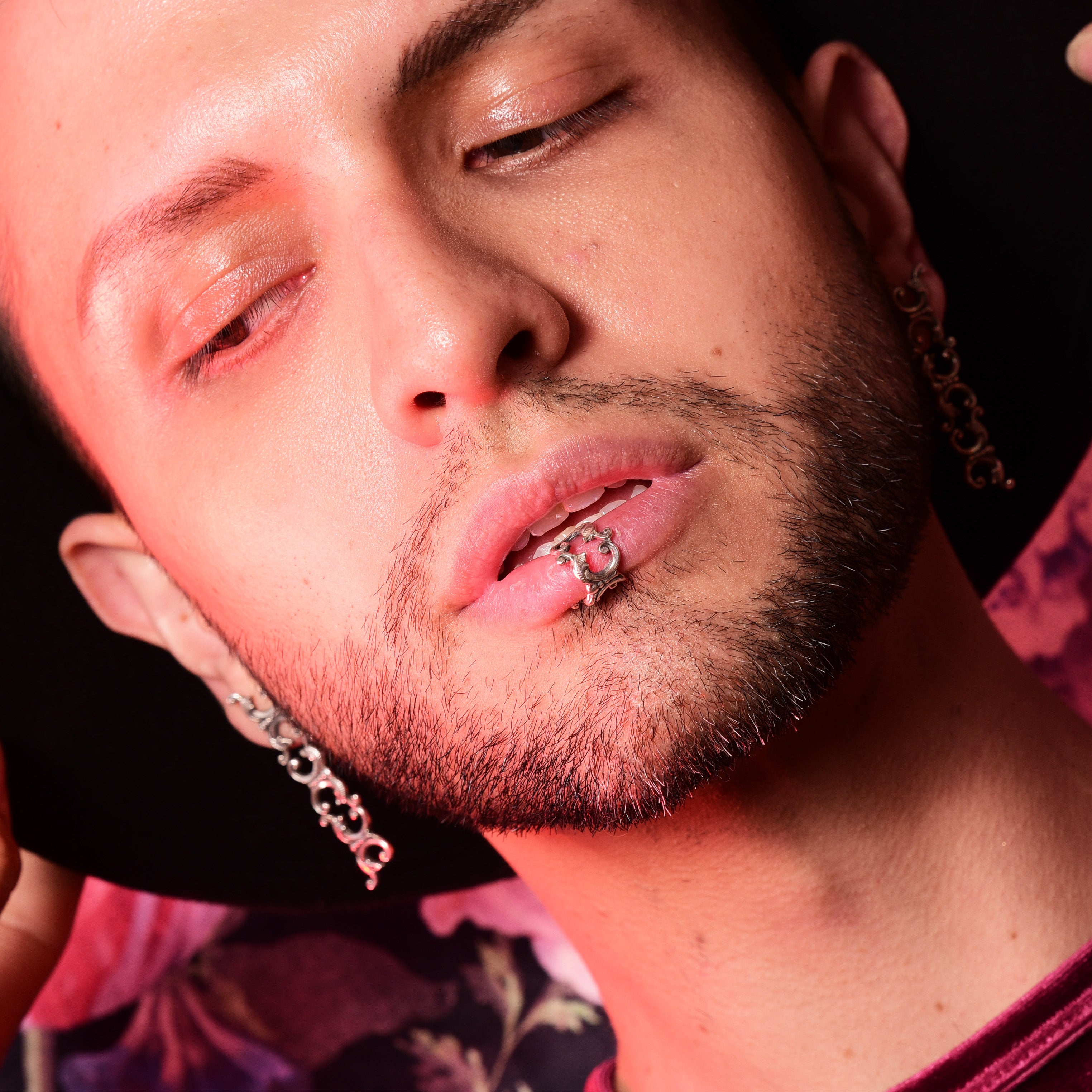 Collection of Ornate Baroque Lip Cuff - Ear Cuff in a gallery layout