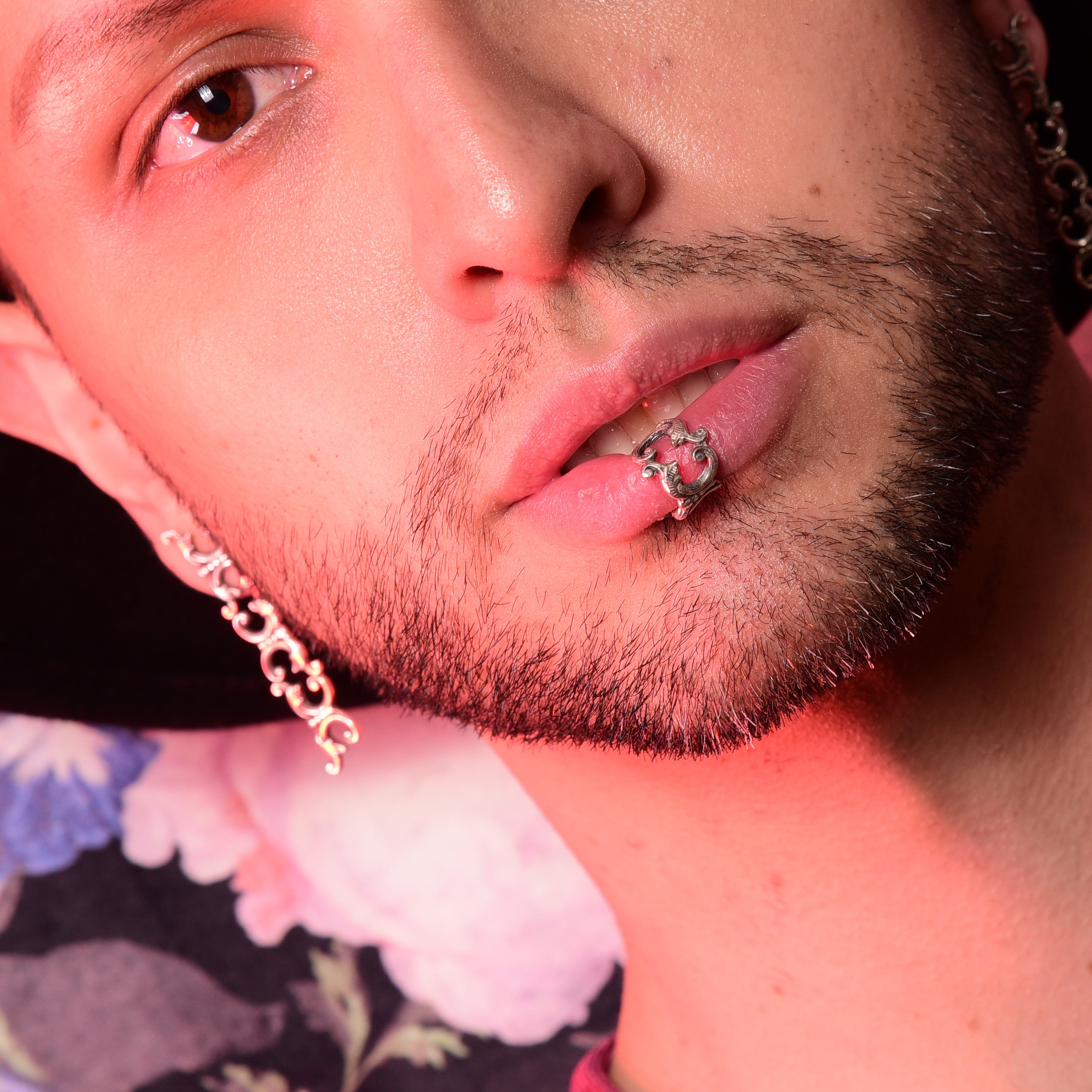 Collection of Ornate Baroque Lip Cuff - Ear Cuff in a gallery layout