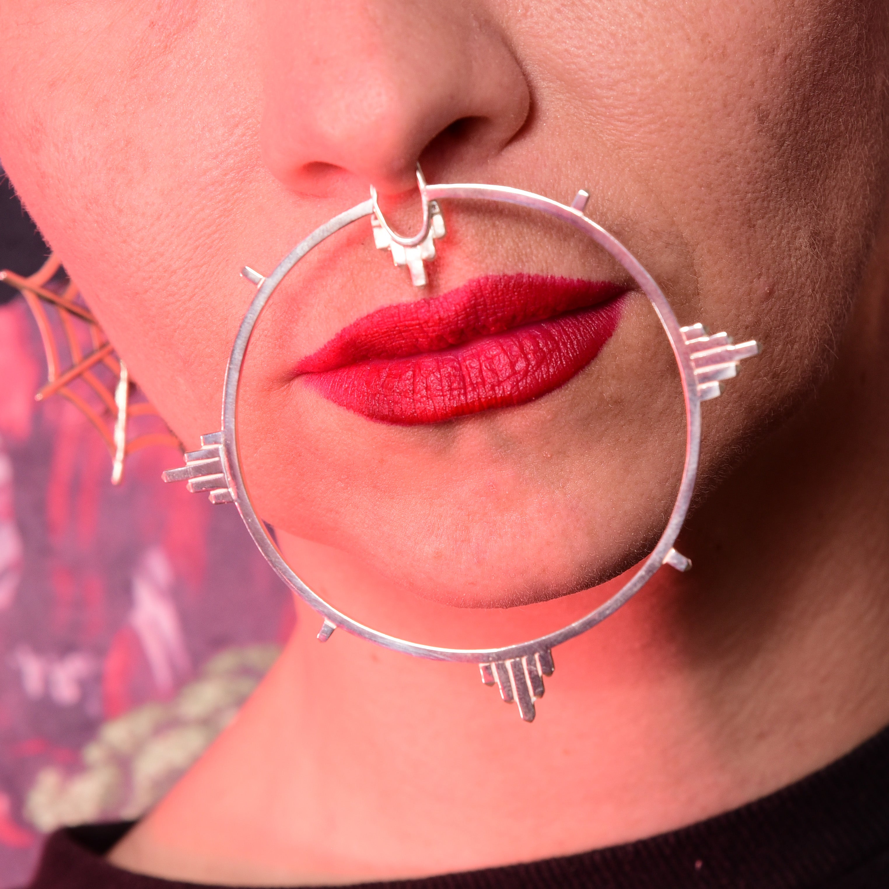 Collection of Big Celestial Hoop Septum Ring in a gallery layout