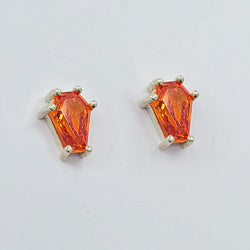 Collection of Small Orange Coffin Earrings (5x7) in a gallery layout