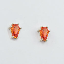 Collection of Small Orange Coffin Earrings (5x7) in a gallery layout