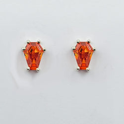 Collection of Small Orange Coffin Earrings (5x7) in a gallery layout