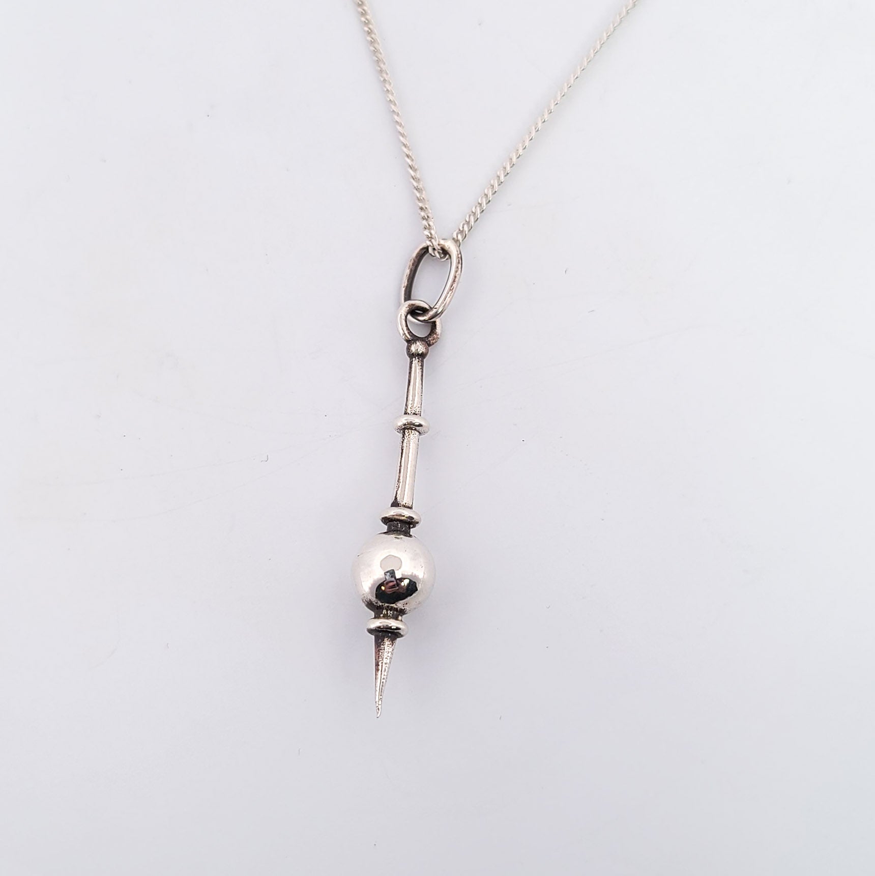 Collection of Minimal Mace Pendant, Sterling Silver in a gallery layout