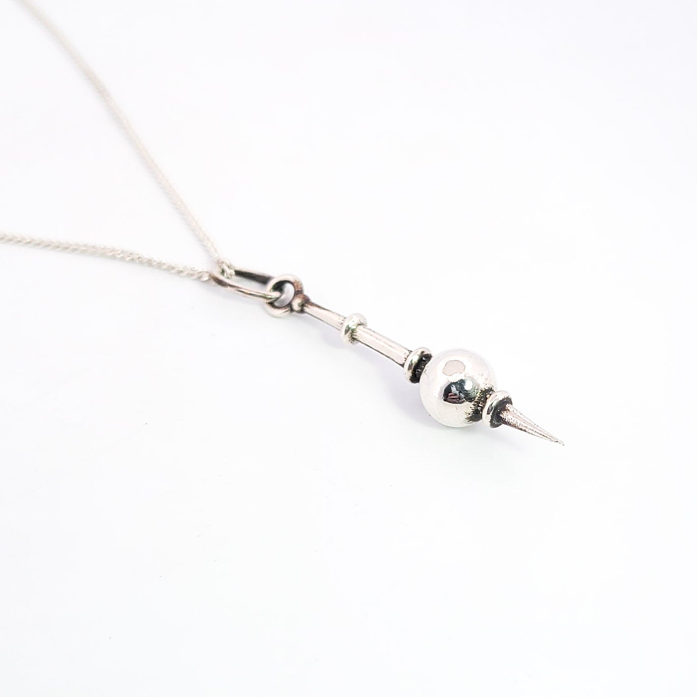 Collection of Minimal Mace Pendant Sterling Silver in a gallery layout