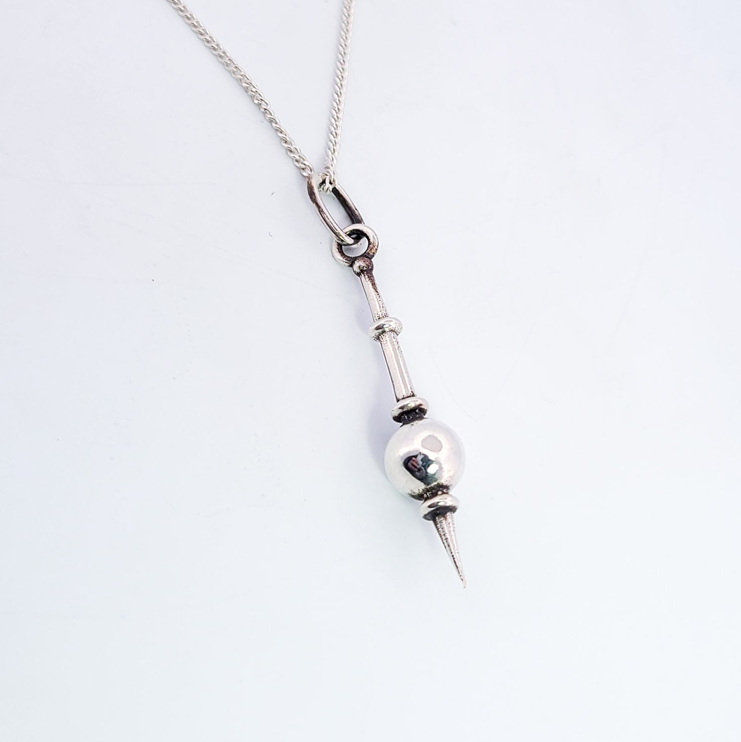 Collection of Minimal Mace Pendant, Sterling Silver in a gallery layout