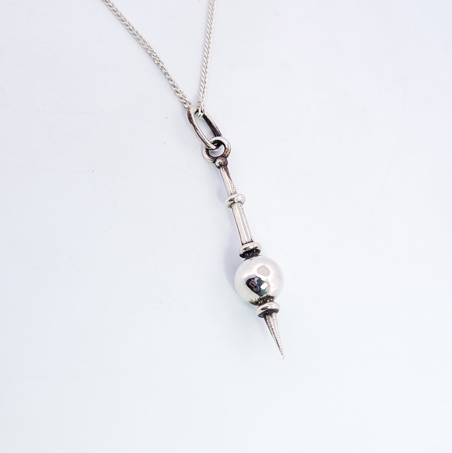 Collection of Minimal Mace Pendant Sterling Silver in a gallery layout