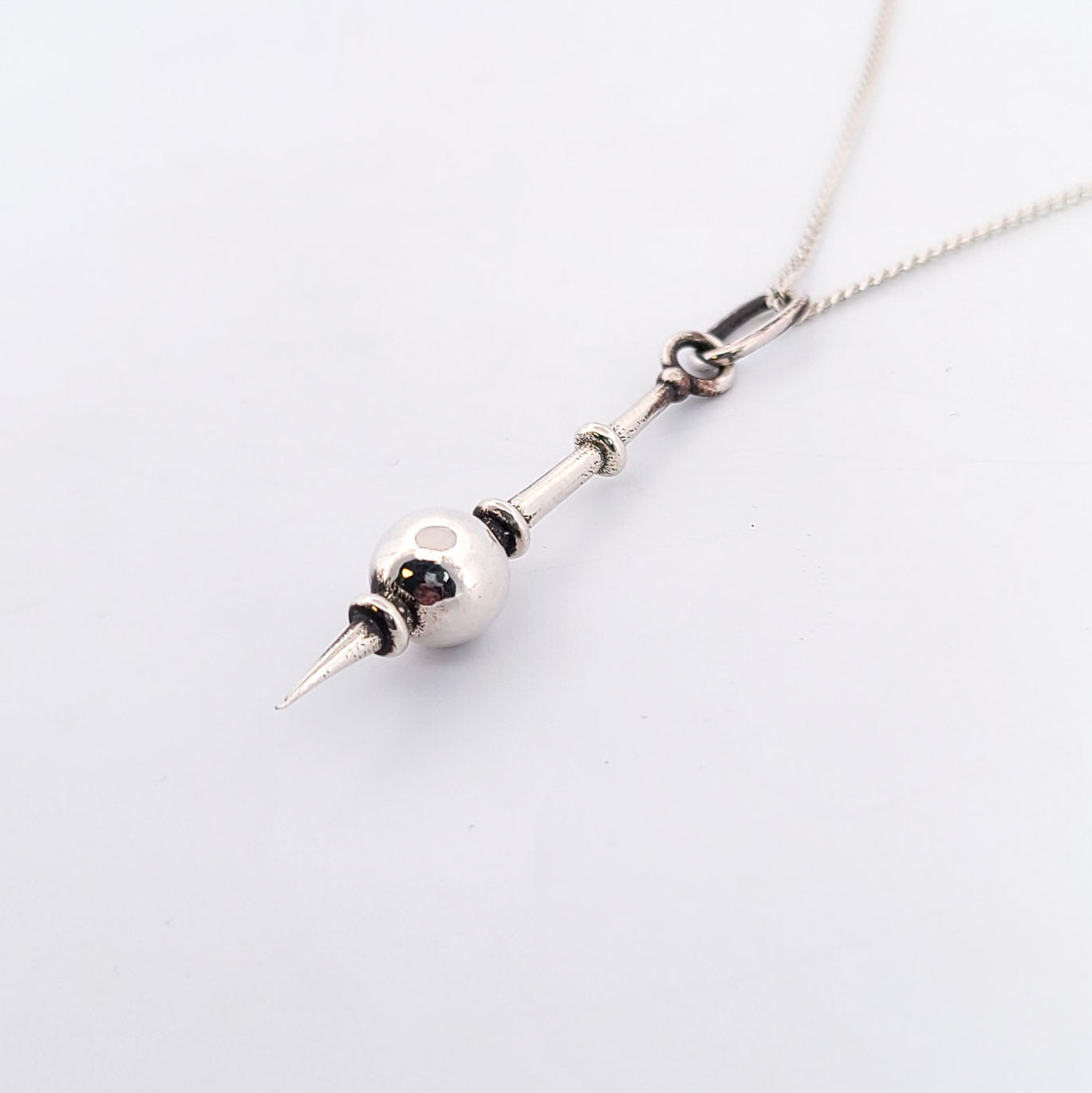 Collection of Minimal Mace Pendant, Sterling Silver in a gallery layout