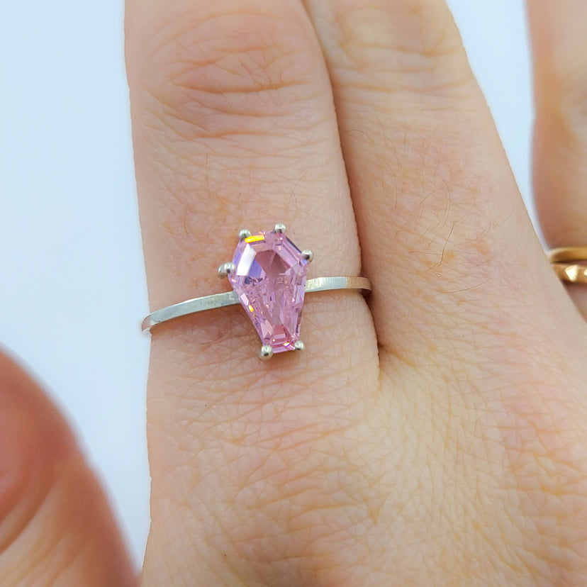 Collection of Cute Dust Pink Coffin Ring (6x9) in a gallery layout