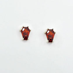 Collection of Small Blood Red Coffin Stud Earrings (5x7) in a gallery layout