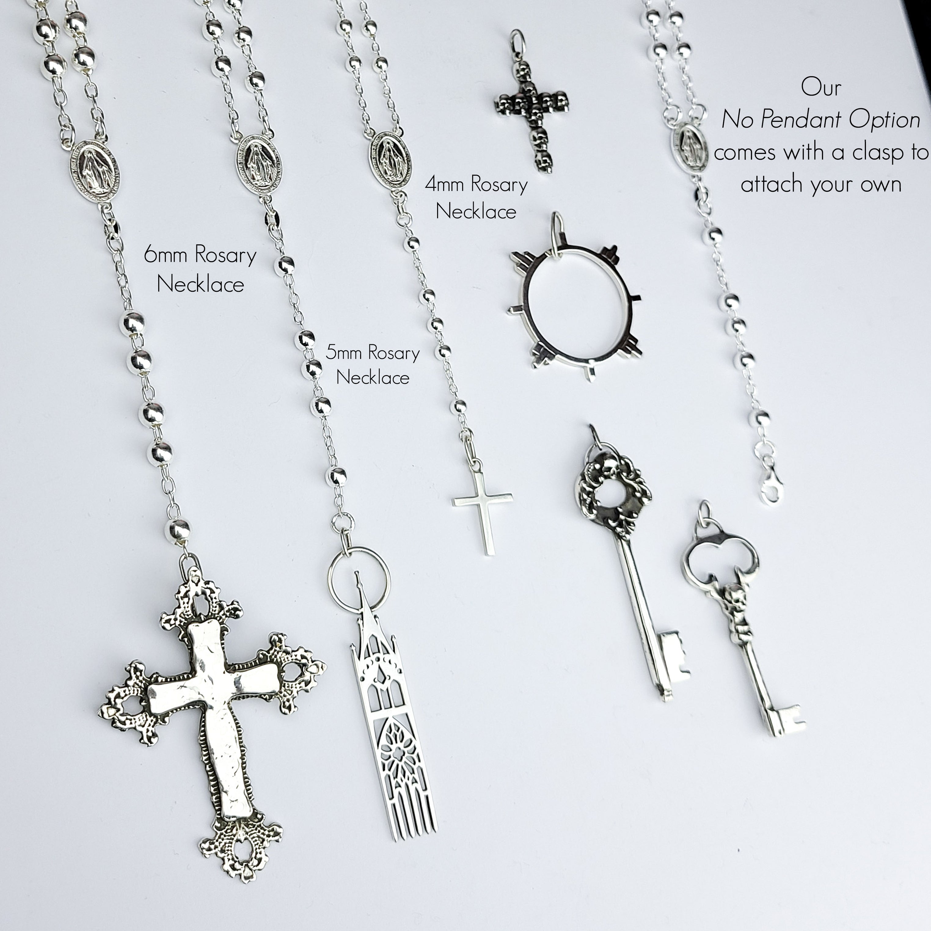 Collection of Baroque Cross Massive Rosary Necklace in a gallery layout