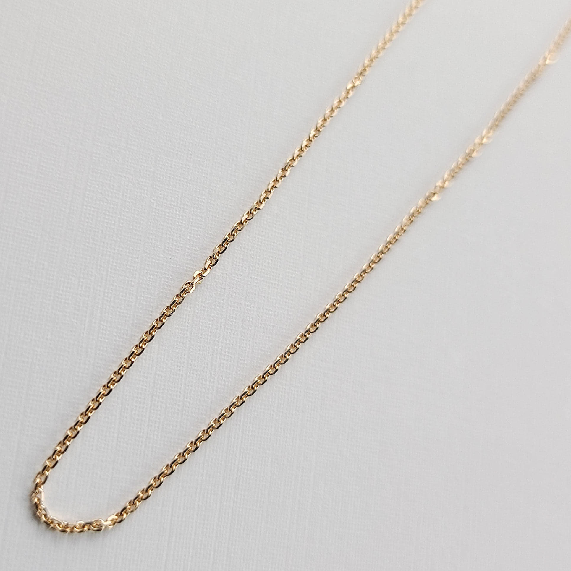 Collection of Rose Gold Chisel Cable Chain 10K - 14K in a gallery layout