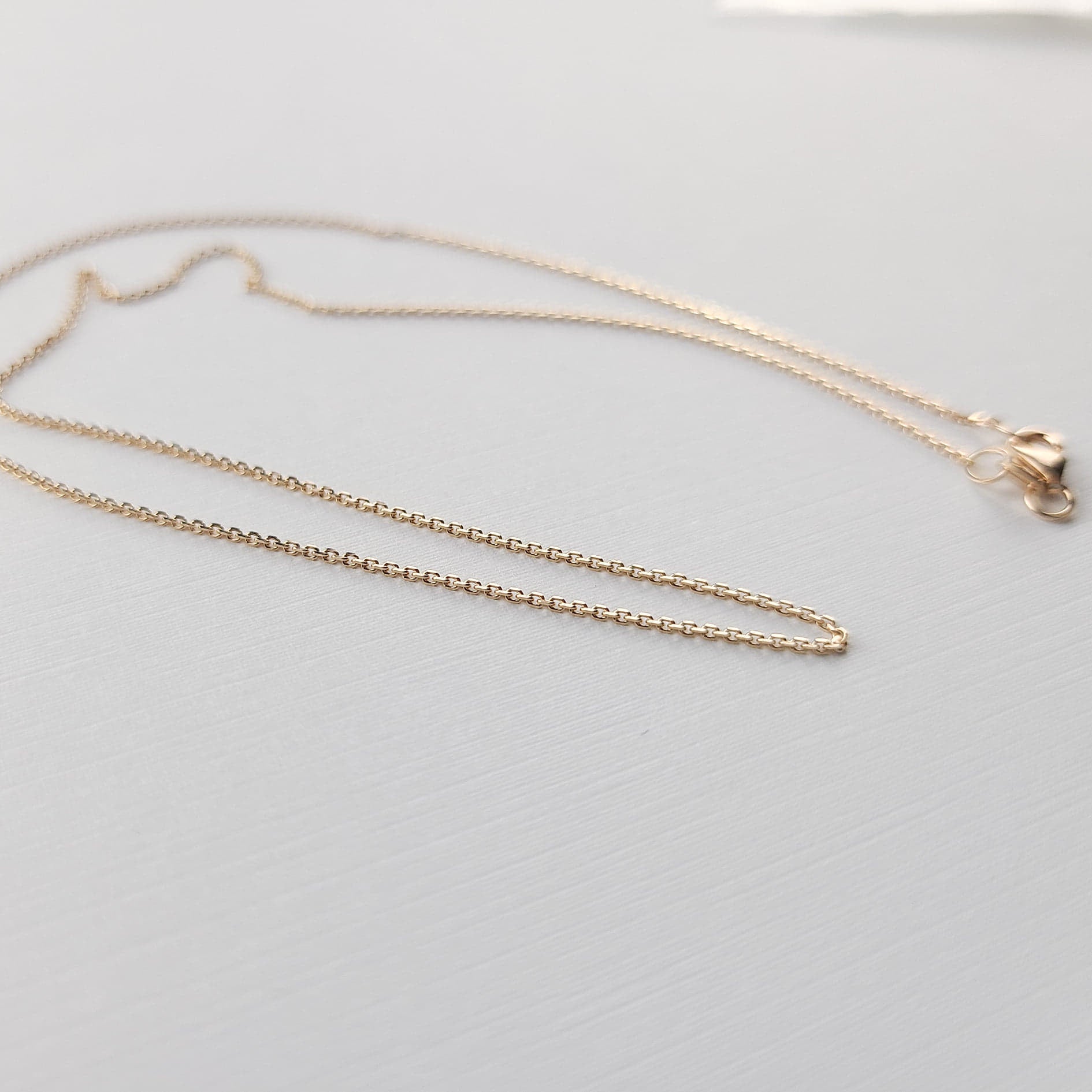 Collection of Rose Gold Chisel Cable Chain 10K - 14K in a gallery layout