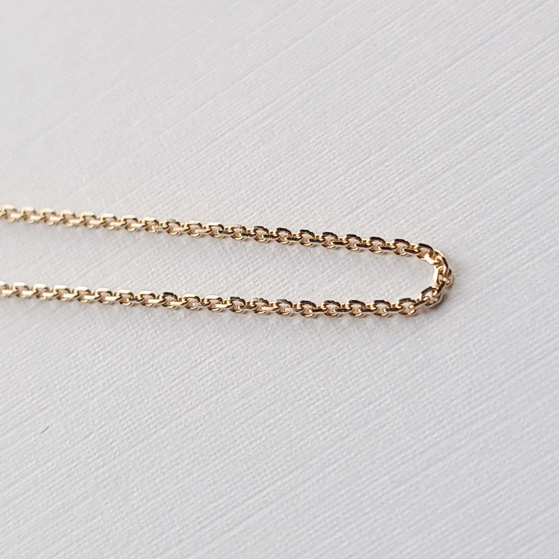 Collection of Rose Gold Chisel Cable Chain 10K - 14K in a gallery layout