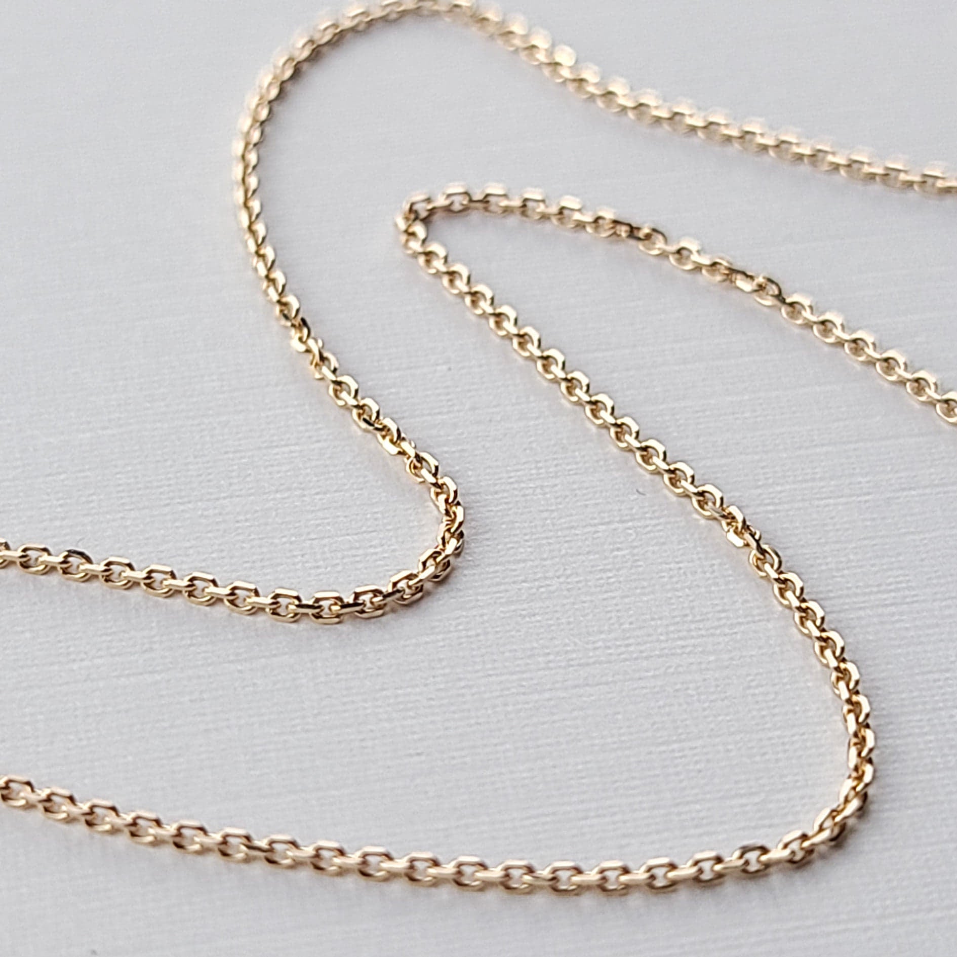 Collection of Rose Gold Chisel Cable Chain 10K - 14K in a gallery layout