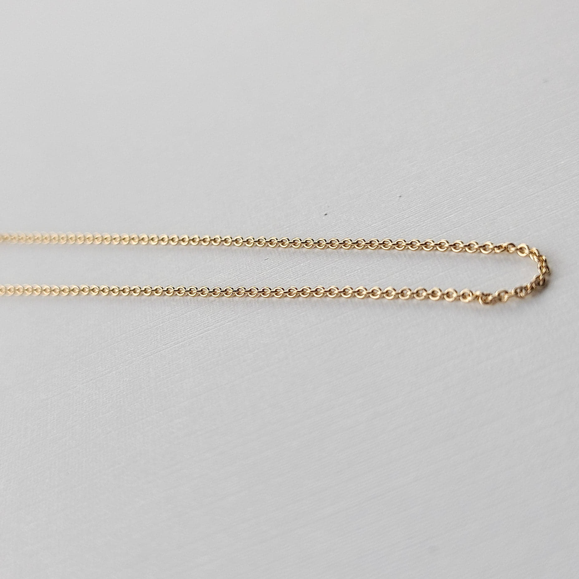 Thin Rose Gold Cable Chain 10K - 14K