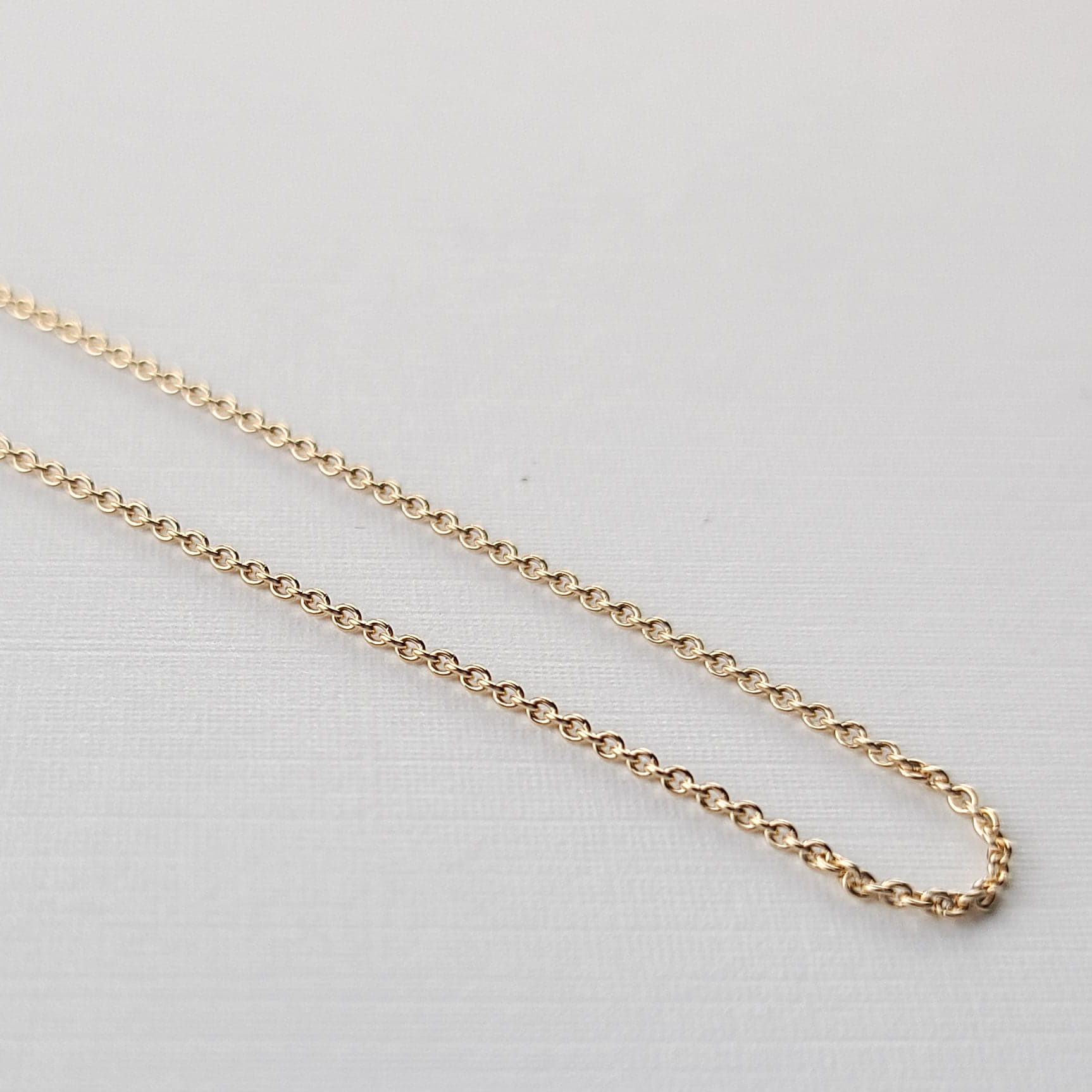 Collection of Thin Rose Gold Cable Chain 10K - 14K in a gallery layout