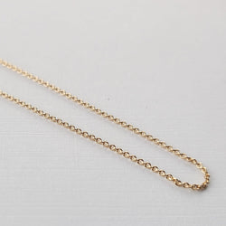 Collection of Thin Rose Gold Cable Chain 10K - 14K in a gallery layout