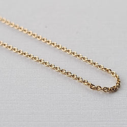 Collection of Thin Rose Gold Cable Chain 10K - 14K in a gallery layout