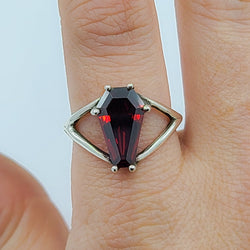 Collection of Big Blood Red Coffin Ring (8x13) in a gallery layout