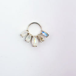 Collection of Statement Rainbow Moonstone Septum in a gallery layout