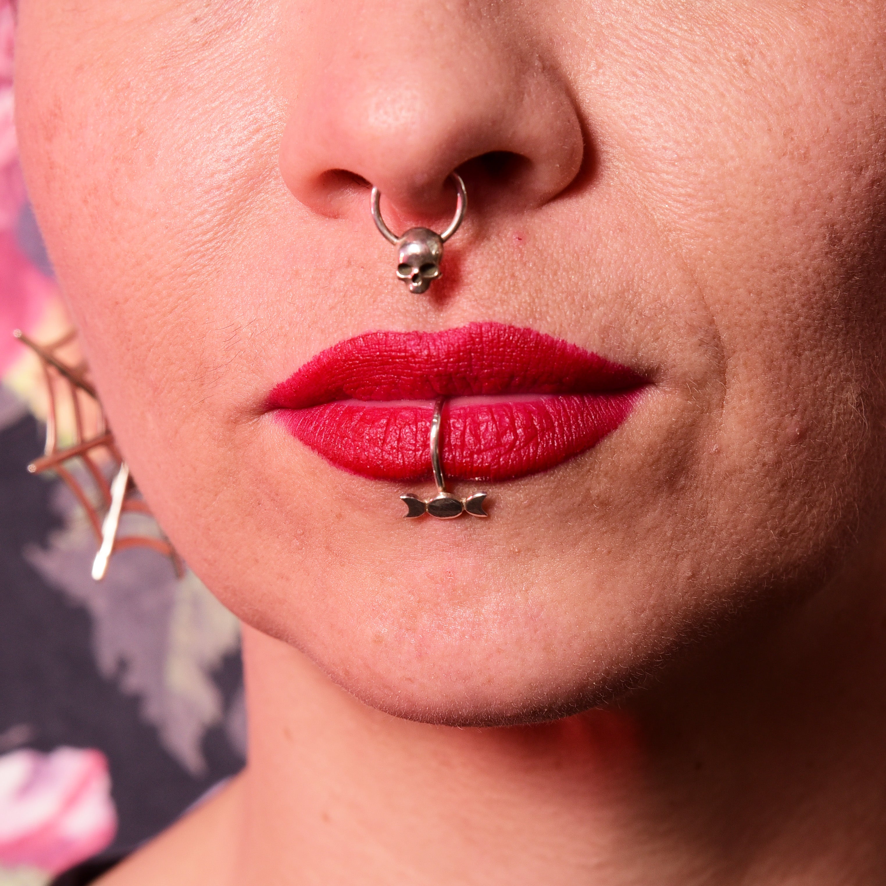 Collection of Cute Skull Septum Piercing in a gallery layout