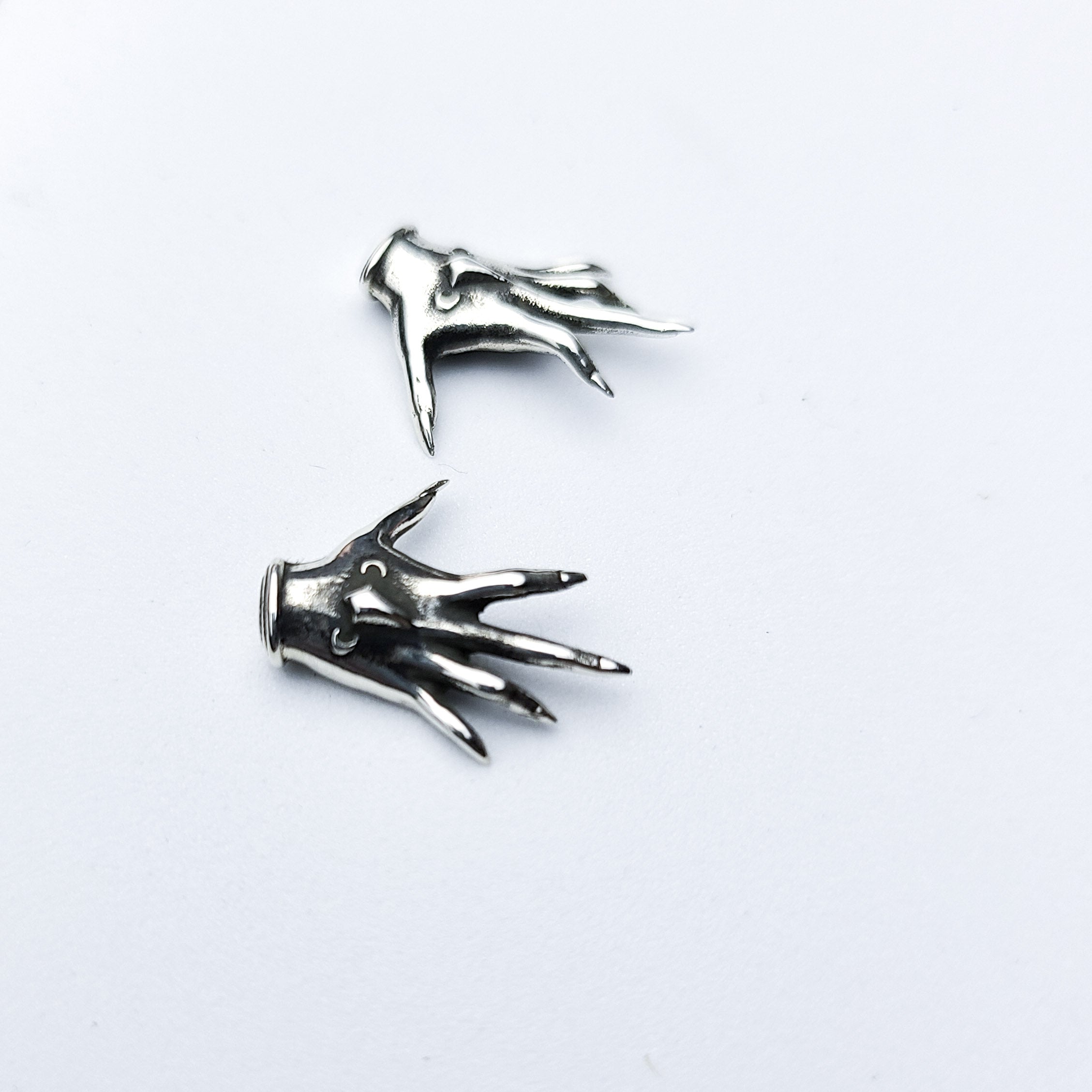 Collection of Palmistry Hands Stud Post Earrings in a gallery layout