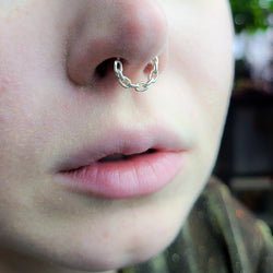 Collection of Solid Chain Septum Piercing in a gallery layout