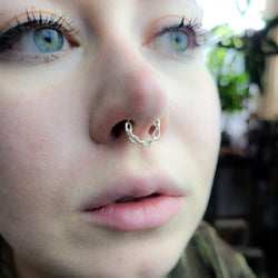 Collection of Piercing Septum Chaîne Solide in a gallery layout