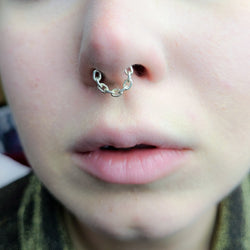 Collection of Solid Chain Septum Piercing in a gallery layout