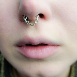 Collection of Solid Chain Septum Piercing in a gallery layout