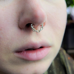 Collection of Piercing Septum Chaîne Solide in a gallery layout